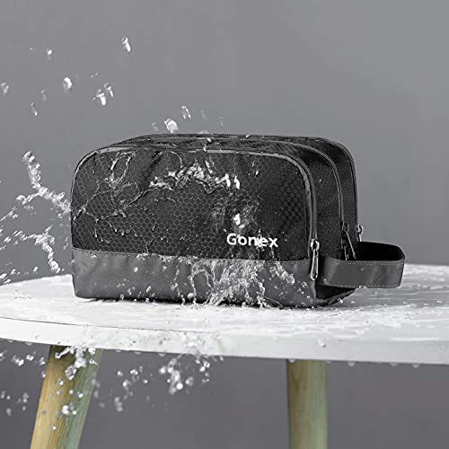 Gonex Travel Toiletry Bag for Men, Water Resistant Dopp Kit for Toiletries - color: Black