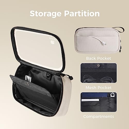 pack all Clear Electronic Organizer, Compact TPU Cable Organizer Bag - color: Beige