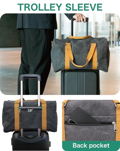 Japan Design Canvas Travel Duffel Bag - Carry-On, CanBoss (Brown) - color: Brown
