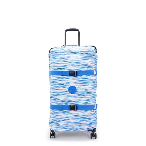 Kipling Women's Spontaneous Large 31-Inch Softside Spinner Wheel Luggage, Integrated TSA Accepted Lock - color: Diluted Blue, size: Large