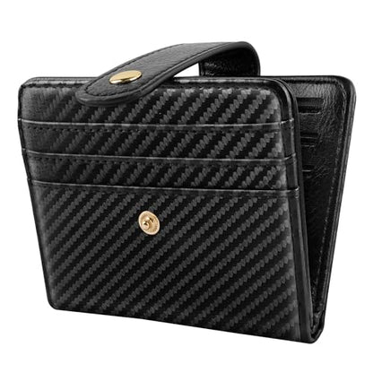 Small Wallets for Men Slim Minimalist Bifold Credit Card Holder - color: Carbon Fiber