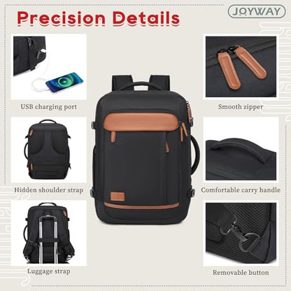 Joyway Expandable Luggage Sets 5 Piece, Lightweight Hard Shell Travel Suitcase Set with Spinner Wheels and TSA Lock - color: Black, size: 5 piece set