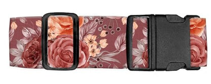 Luggage Straps for Suitcases Travel Belt Accessories, Cute Suitcase Strap, Adjustable Luggage Belt Strap, Heavy Duty with Quick-Release Buckle Luggage Strap Luxury Red Flowers - color: Luxury Red Flowers