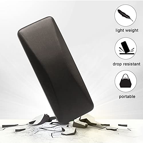 SMARTTOP Hard Shell Eyeglass Case- Glass Case With Cleaning Cloth, Glasses Case hard shell for men women - color: Black