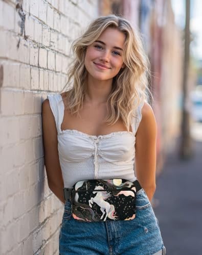 Fanny Pack 여행용 벨트 백 Everywhere 크로스바디 백 여성용 허리 팩 조절 가능한 스트랩 방수, 실버, 패션 - color: 실버