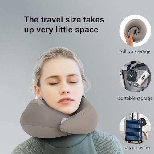 Neck Pillow Airplane,Plane Pillow for Long Flight,Travel Pillow Gray - color: Gray