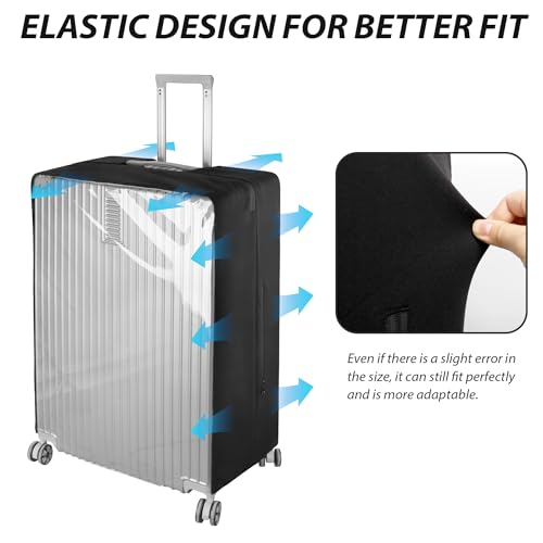Veki Clear Luggage Covers for Suitcase TSA Approved, PVC Suitcase Cover, 28 - size: 28