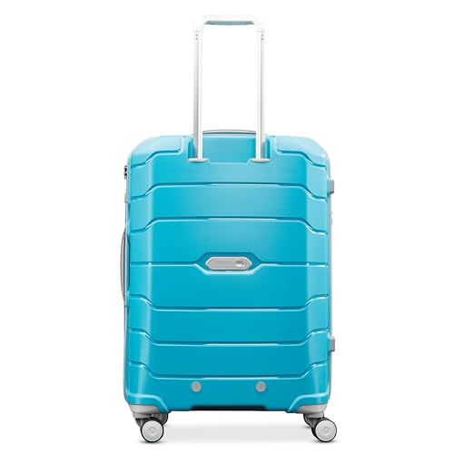 Samsonite Freeform Large Checked Luggage with Dual 360° Spinner Wheels - TSA Lock, Airline-Approved - Lightweight Durable Polypropylene Expandable Hardshell - Ocean Blue - color: Ocean Blue, size: Checked-Large Spinner
