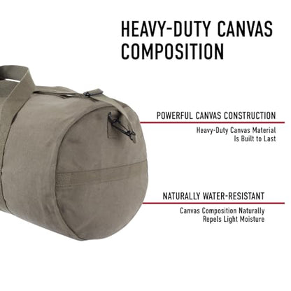 Rothco Heavy-Duty Canvas Shoulder Duffle Bag - Rugged Travel Gym Gear Equipment Bag - color: Navy Blue, size: 19 Inches