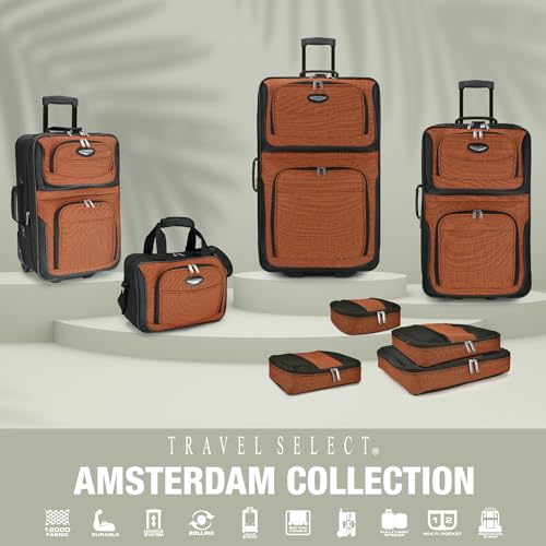 Travel Select Amsterdam Softside Expandable Luggage with Rolling Wheels, Red, 2-Piece Set (15/21) - color: Red, size: 2-Piece Set (15/21)