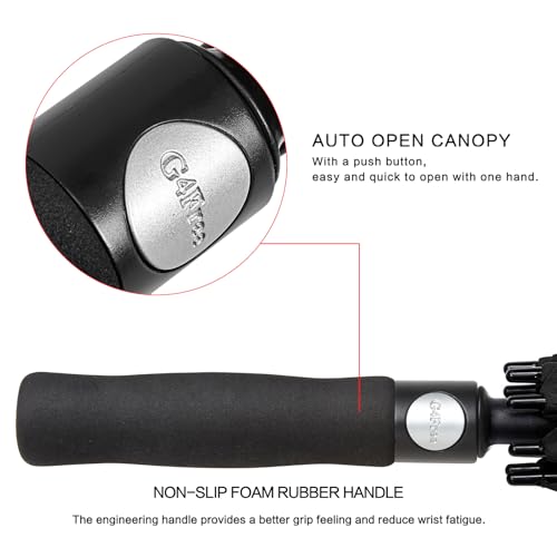 G4Free 47/54/62/68/72 Inch Golf Umbrella Windproof Auto Open Large Umbrella - color: Black, size: 68 inch
