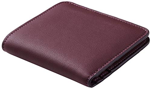 Toughergun Women’s Small Slim Leather Wallet with RFID Protection, Compact Bifold Mini Purse with Clear ID Window - color: 12 ReNapa Red Wine
