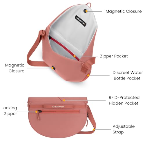 Sherpani Milli, Small Crossbody Purse for Women, Shoulder Bag - color: Desert