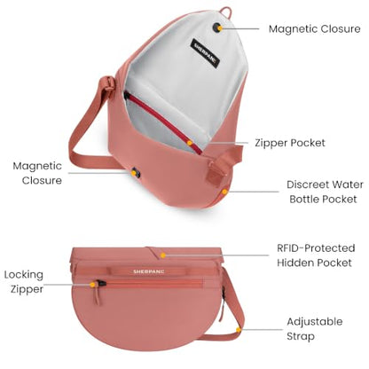 Sherpani Milli, Small Crossbody Purse for Women, Shoulder Bag - color: Desert