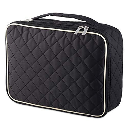 Extra Large Makeup Bag With Compartments - big makeup bag organizer, large cosmetic bag black, train case makeup bag large, huge makeup bag With Handle Travel Make Up Bag For Women
