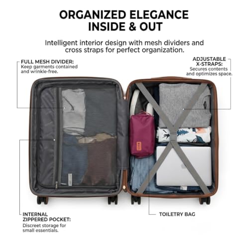 Rosamo 6 Piece Luggage Set Expandable Hardside, 20in Suitcase with Matching Travel Bags, 22x14x9 Airline Approved Carry On, TSA Lock & Spinner Wheels, ABS+PC - color: Red, size: 6PC Set (16"/20"/24"/28"/TB/DB)