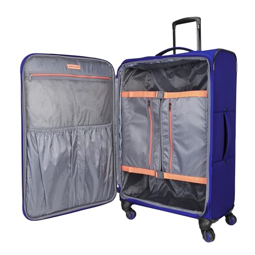 Sharper Image Odyssey 2-Piece Set (21.5" & 29") Expandable 8-Wheel Spinner Carry On and Large Checked Luggage Set, Surf the Web - color: Surf the Web, size: 2-Piece Set