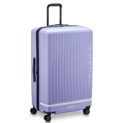 florence by mills Spin Me Away Hardside Expandable Luggage with Spinner Wheels, Lavender, Checked-Large 29 Inch - color: Lavender, size: Checked-Large 29 Inch