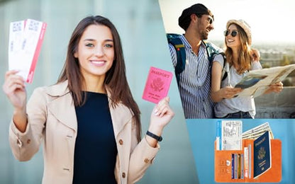 Passport Holder, Travel Essentials, Passport Cover, RFID Travel Wallet - color: 113#Grey