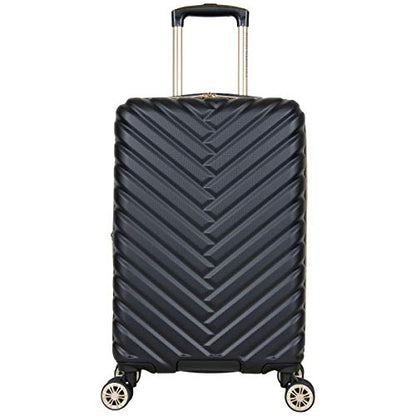 Kenneth Cole REACTION Madison Square Lightweight Hardside Chevron Expandable Spinner Luggage, Black, 2-Piece (20" Carry On + Backpack) - color: Black, size: 2-Piece (20" Carry On + Backpack)