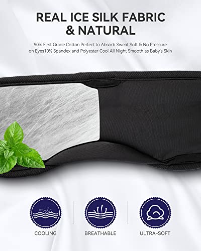 MUSICOZY Sleep Headphones Bluetooth 5.4 Sleep Mask with HD Sound - color: Blue