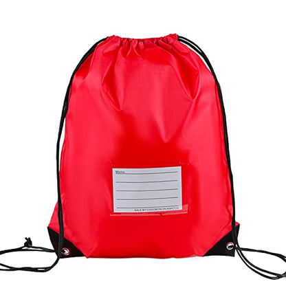 CODOBON 20 Pcs Drawstring Bags,Bulk Draw String Backpack, Cinch Bag Sackpack for Travel Gym Sport, Red - color: Red