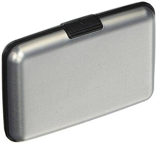 Aluminum RFID Blocking Credit Card Holder for Men & Women, Cool Slim Metal Business Card Case (Silver) - color: Silver
