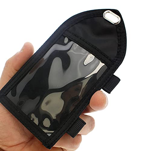 Heavy Duty Badge Wallet with Pen Loop Holder - Double Pocket Key Card Holder - Clear Front Display Window - Secure Back Pouch for Cards, Money, Flash Drive and More by Specialist ID (Black) - size: 1 Single