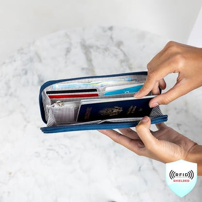 Travelon RFID Blocking Single Zip Wallet - color: Smoke