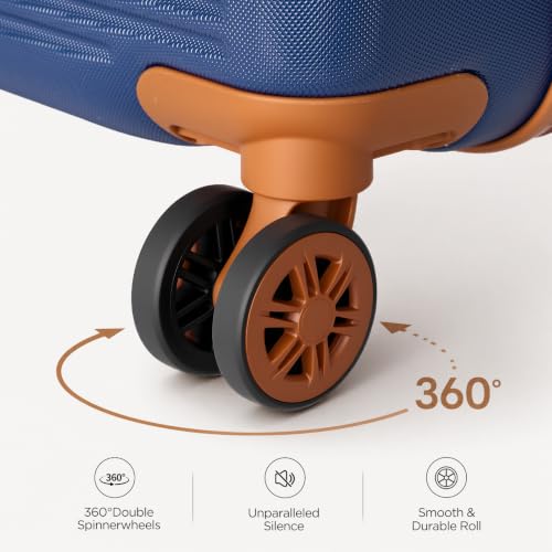 Cosbarn Luggage Sets, Durable 20,24,28 inch Suitcase Sets With Wheels - color: DarkBlue