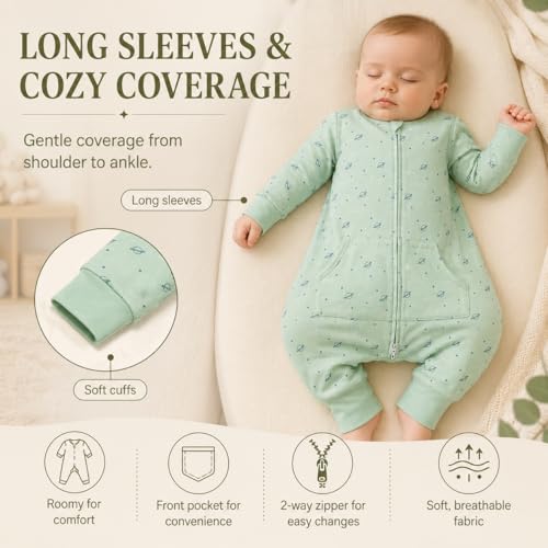 Toddler Sleep Sack with Feet, Long Sleeve, 2-3T, 1-Pack - color: Space, size: 2-3T