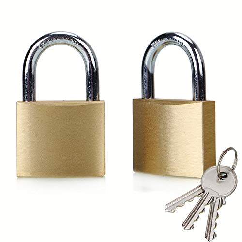 ABRAFOX Solid Brass Same Keyed Padlock keyed Alike Lock-（1-9/16 inch 40mm） 2pack - color: Samekey-2pack