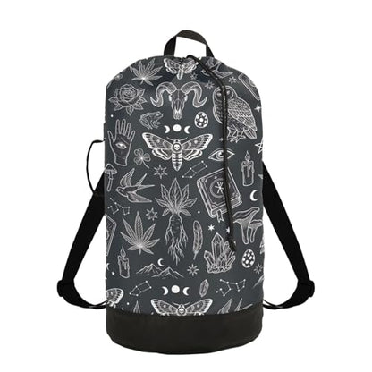 Gothic Animals Laundry Bag Backpack Dirty Clothes Bags Organizer With Extra Large Heavy Duty for Vacation Road Trip Essentials Dorm - color: Gothic Animals