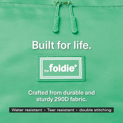 The Foldie Foldable Travel Bag for Women - 40L Weekender Bag with Multiple Pockets - Carry On Expendable Travel Bag - color: Grass Green