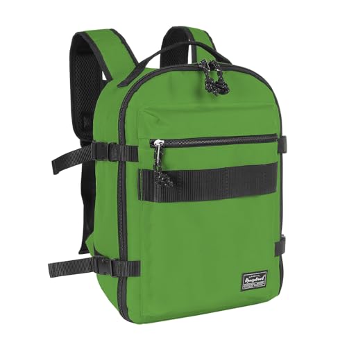 Child's Travel Backpack for Ages 3-6 | Lightweight Suitcase Style Carry-On | 10L Weekender with Tablet Sleeve & Chest Strap | Green - color: Green