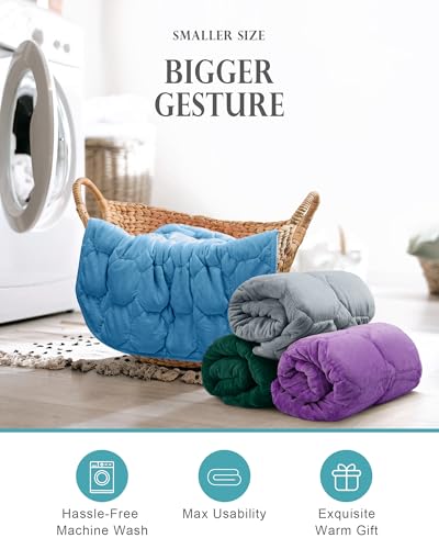 Cottonblue 가중 랩 담요 패드 4.5kg(10파운드) 127 x 152.4cm(57 x 60인치) 성인 청소년용, 아늑한 - color: 회색., size: 50인치 x 60인치 10파운드
