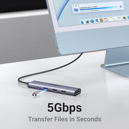 UGREEN USB C Hub 5 in 1 Multiport USB Adapter 4K HDMI, 100W Power Delivery