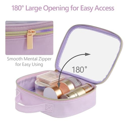 PACKISM Clear Makeup Bag Travel - Velvet Side TSA Approved Toiletry Bag - color: 01 Purple, size: Full Vacation (Mixed Sizes)