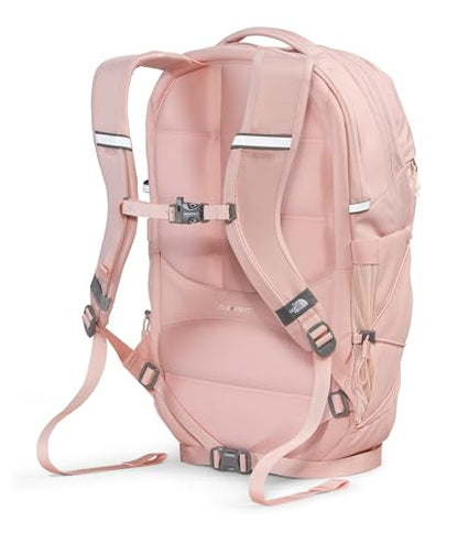 The North Face Women's Borealis Backpack, Pnk Mss Dk Ht/Gardenia Wt-NPF, OS | Everyday Travel Bag, Laptop Sleeve, Reflective Details - color: Pink Moss Dark Heather/Gardenia White-npf