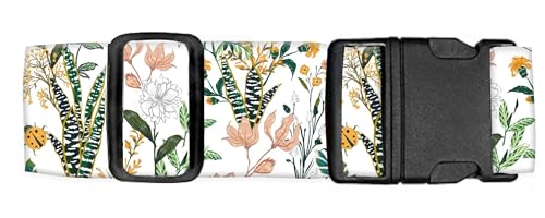 Luggage Straps for Suitcases Travel Belt Accessories, Cute Suitcase Strap, Adjustable Luggage Belt Strap, Heavy Duty with Quick-Release Buckle Luggage Strap Beautiful Flowers - color: Beautiful Flowers
