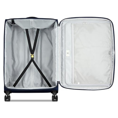DELSEY PARIS Cruise 3.0, 28 Inch Checked Softside Luggage, Deep Sea Navy - color: Deep Sea Navy, size: Checked-Large 28 Inch