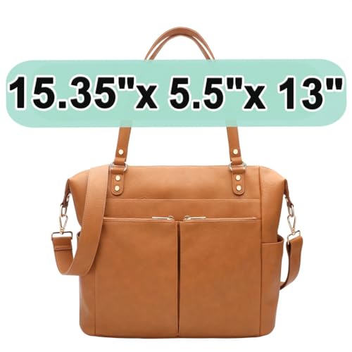 MOMINSIDE Diaper Bag Tote Convertible Diaper Bag Backpack Tote Leather - color: Biscuit