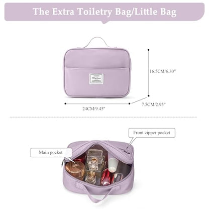 Weekender Bags for Women, Personal Item Travel Bag with Shoes Compartment - color: Purple, size: Medium