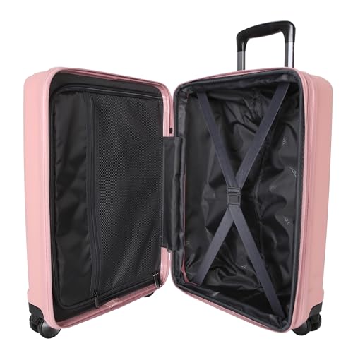 TRIPS EON 20-Inch Carry-On Lightweight Durable Hardside 8-Wheel Spinner Cabin Size Luggage, Ash Rose - color: Ash Rose, size: CARRY ON