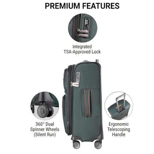 Ricardo Beverly Hills Montecito 3.0 Softside Luggage Collection Expandable Suitcases with Wheels and TSA Lock, 29" Large Check-In (Hunter Green, 29-inch Large Check-in) - color: Hunter Green, size: 29-inch Large Check-in