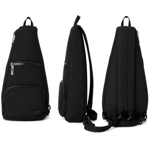 Reebok Crossbody Bags - Compact Multi-purpose Sling Bags for Women & Men - color: Maeve Black
