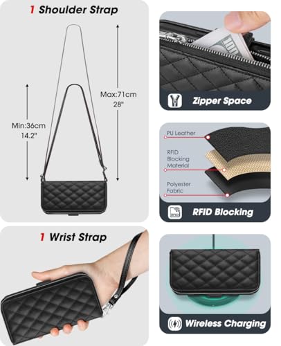 OCASE Crossbody Wallet Case for iPhone 18 Pro/17 Pro, Black Argyle - color: Black Argyle, size: iPhone 17 Pro/ iPhone 18 Pro