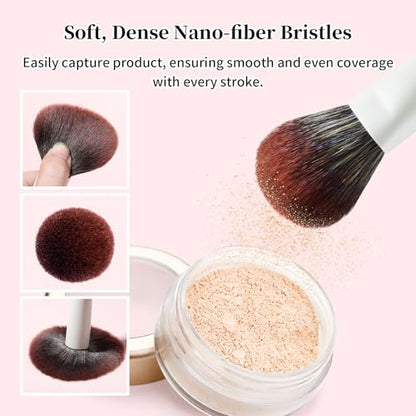 EIGSHOW Makeup Brushes, 18Pcs Professional Make Up Brush Set with Lables, For Foundation, Blush, Contour, Eyeshadow, Eyeliner, Cruelty-Free Vegan (MUA PRO) - color: Beige