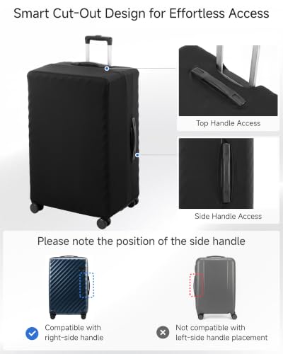 LUGGEX Luggage Cover Protector, Suitcase Covers for Luggage,Black,S+L+XL - size: S+L+XL