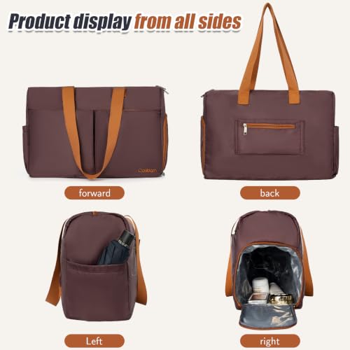 Cosbarn Luggage Sets 5 Piece, Hardshell Suitcase with Spinner Wheels | Durable Suitcase Set , ABS Hard Shell Lightweight Luggage with TSA Lock, Space-Saving Nested, Checked Travel Suitcases - color: Burgundy
